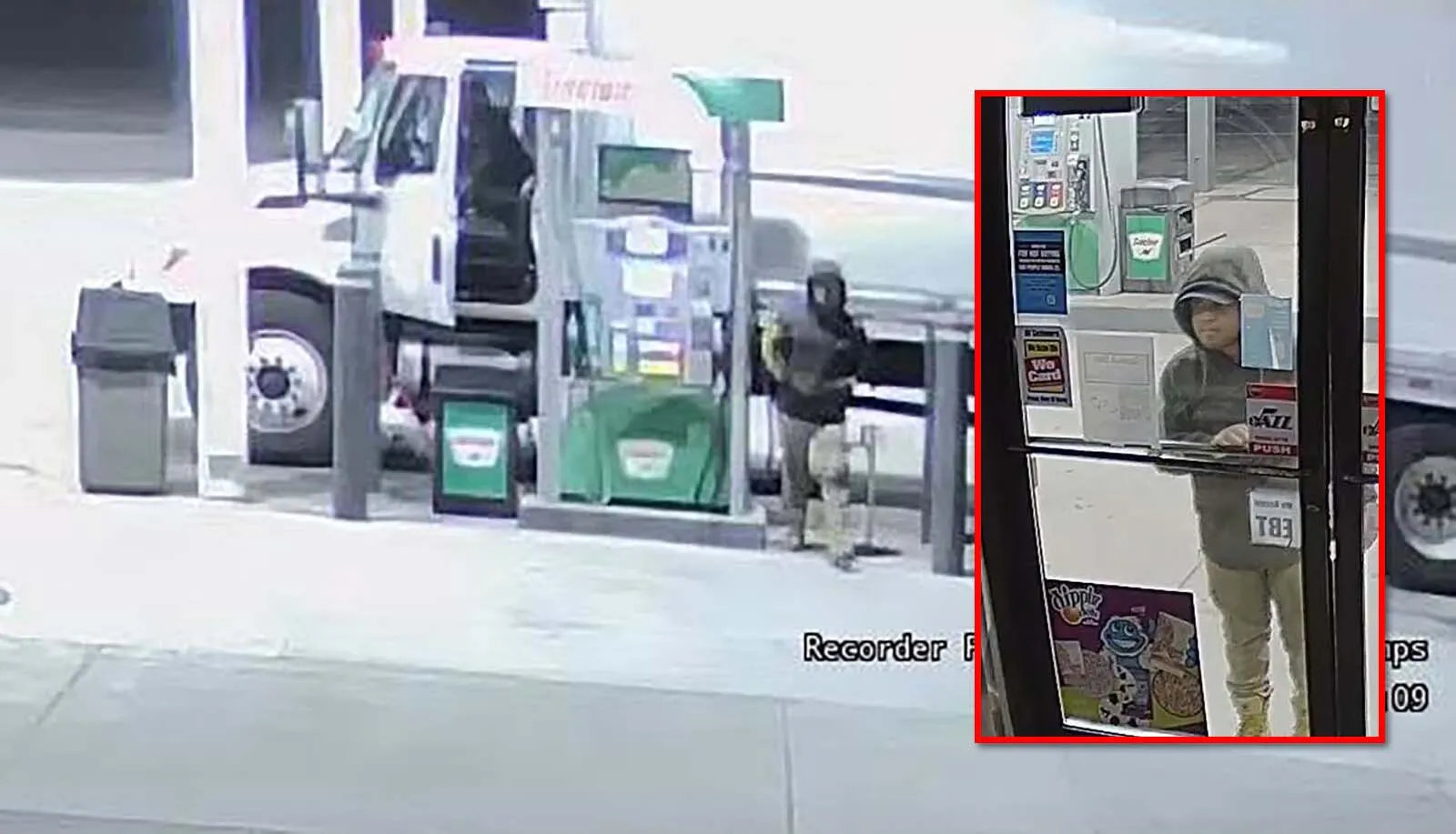 Suspects from a pair of diesel fuel thefts from a Utah Sinclair station, where nearly 1,400 gallons of diesel was stolen.