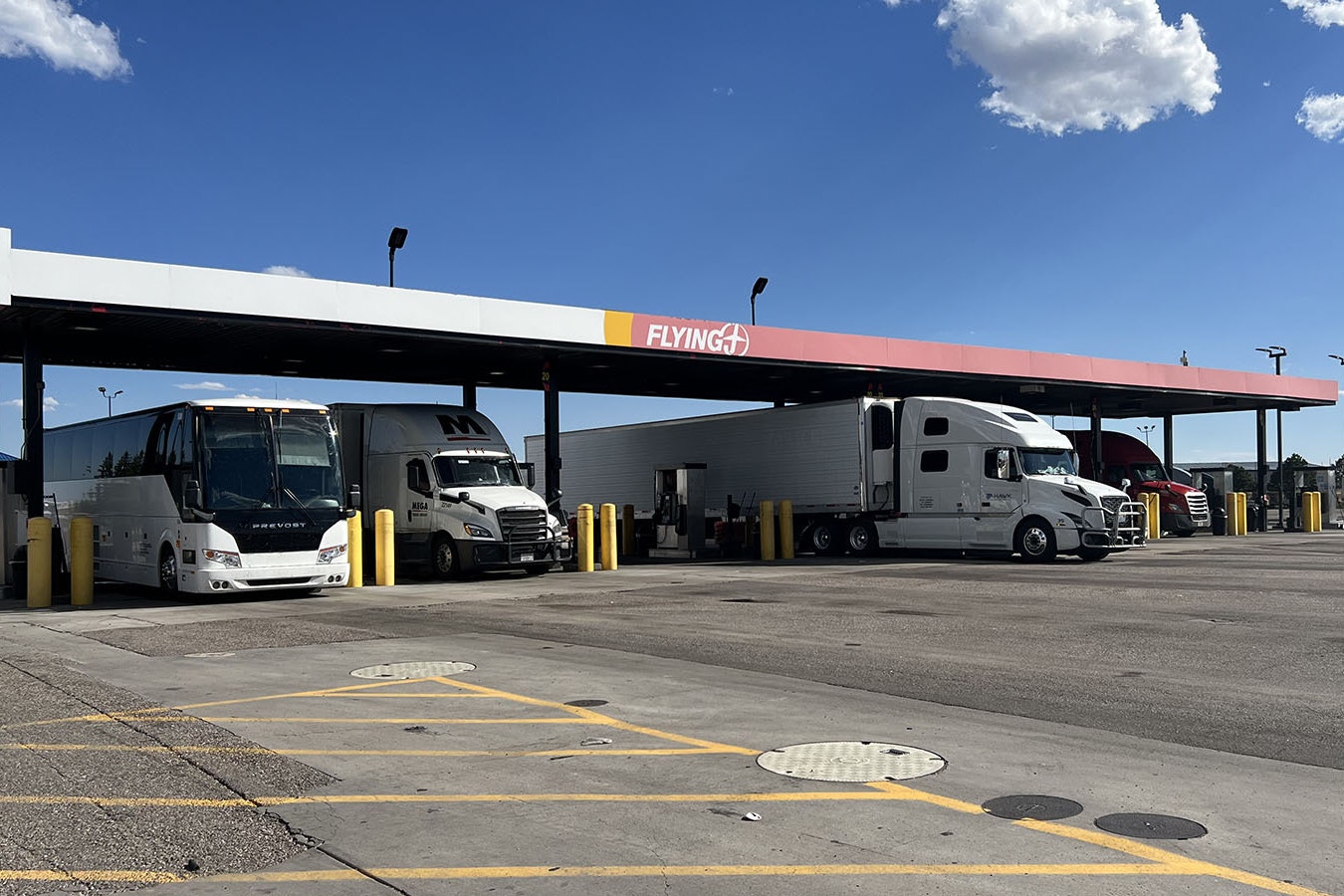 The Flying J truck stop at Exit 7 of Interstate 25 in south Cheyenne is one of the busiest in the area for truckers to fuel up.
