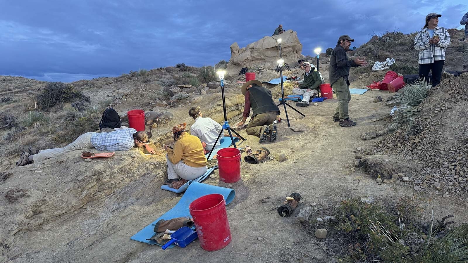 Dusk on a September evening at Triceratops Gulch near Glenrock. The ongoing Triceratops Gulch Project, which collects fossils from the 67-million-year-old Lance Formation, is a collaboration between the Glenrock Paleon Museum and the Morrison Museum of Natural History in Morrison, Colorado.