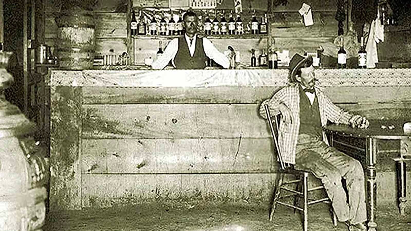 A Wyoming Saloon taken in the late 1800s.