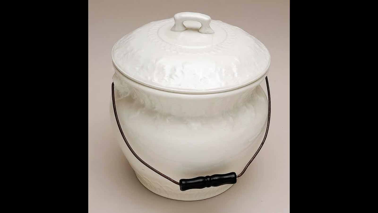 This chamber pot was still in use at the Irma Hotel in 1910.