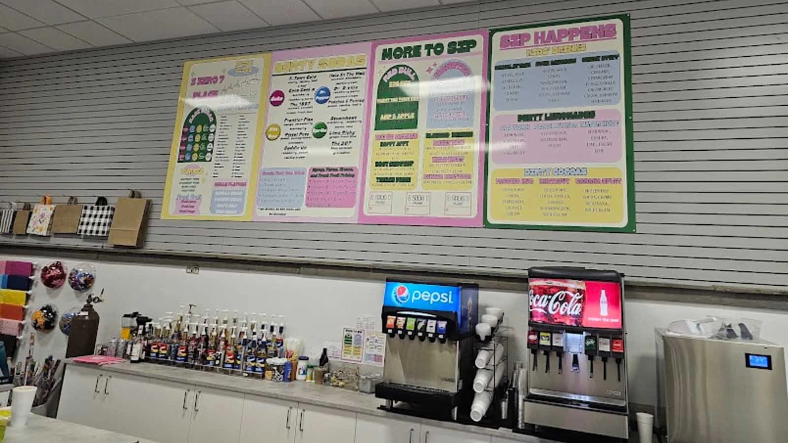 At 3 Zero 7 Place, customers can find Pepsi and Coke products to use as a base as well as more healthier options for their dirty sodas.