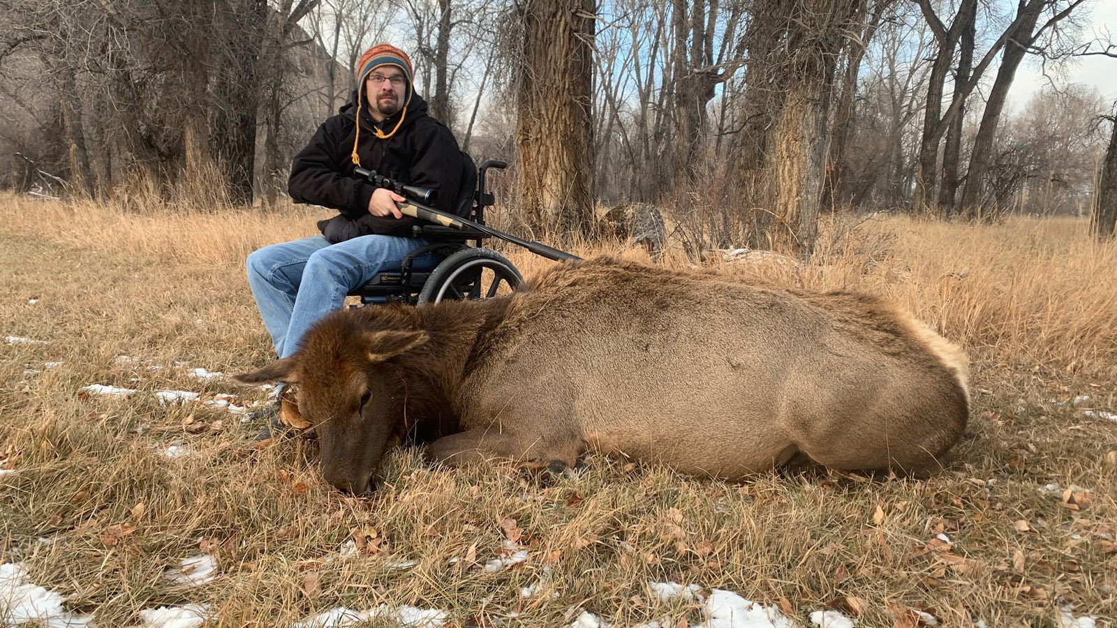Disabled hunter joe with elk 11 29 22