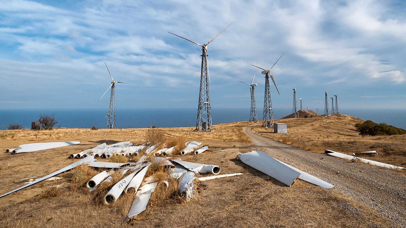 Discarded wind turbine blades 8 31 23