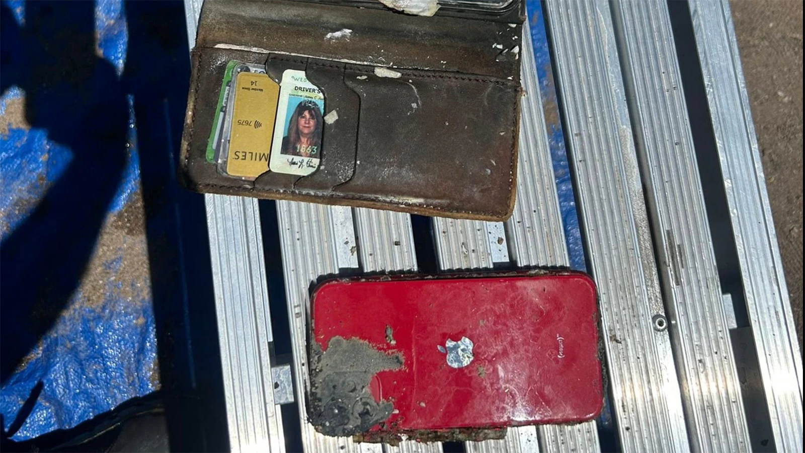 This wallet and cellphone are typical finds for divers who work downstream from the Hoover Dam.