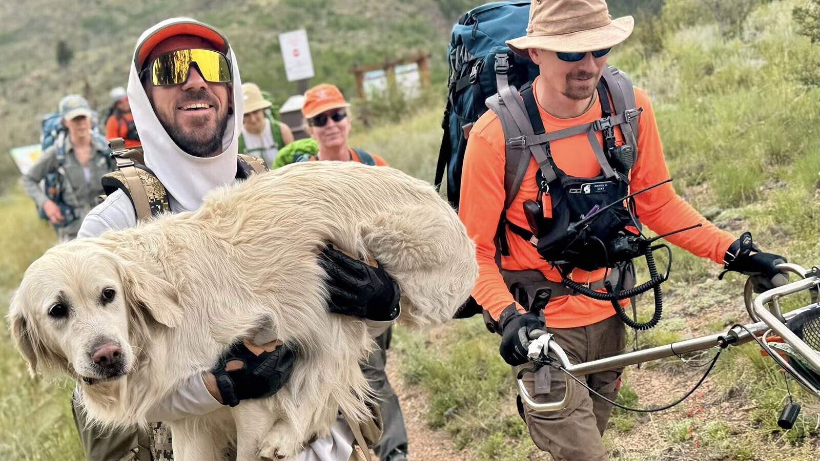 A Park County, Colorado, search and rescue team went 11 miles and spent 10 hours rescuing a dog that was overcome with exhaustion during a hike on June 24. Wyoming search and rescue teams aren’t willing to do that, you’d have to carry your dog out yourself here.