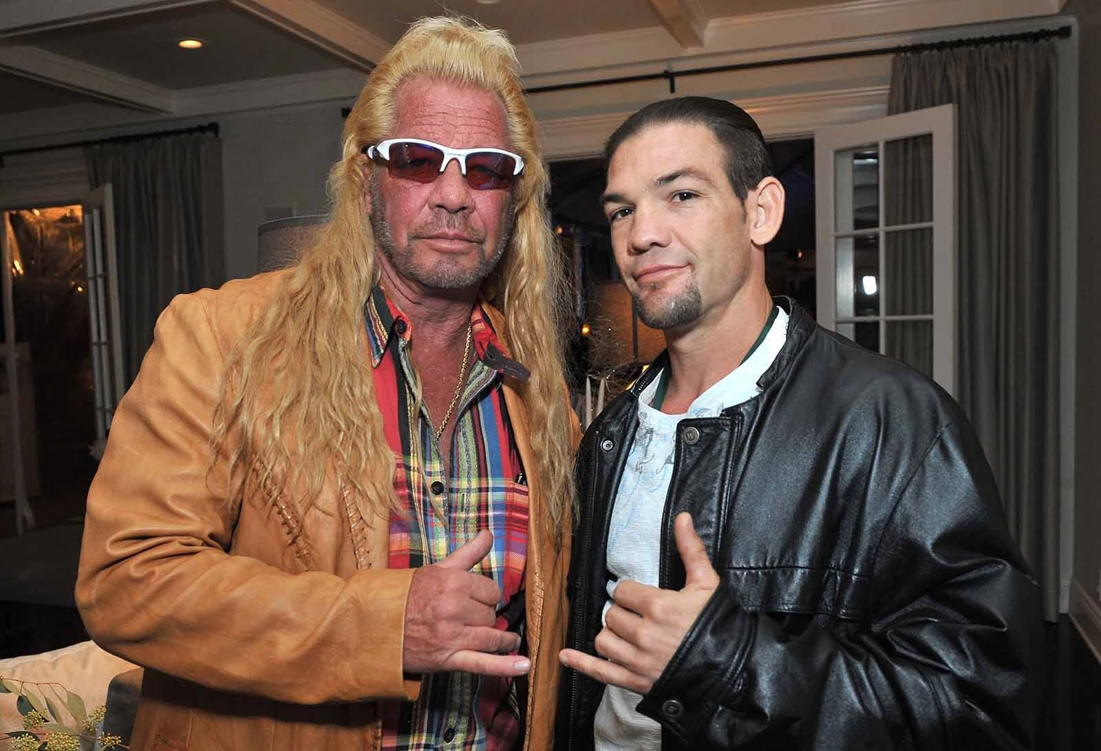 Dog the Bounty Hunter, left, and his bounty-hunting son, Leland.