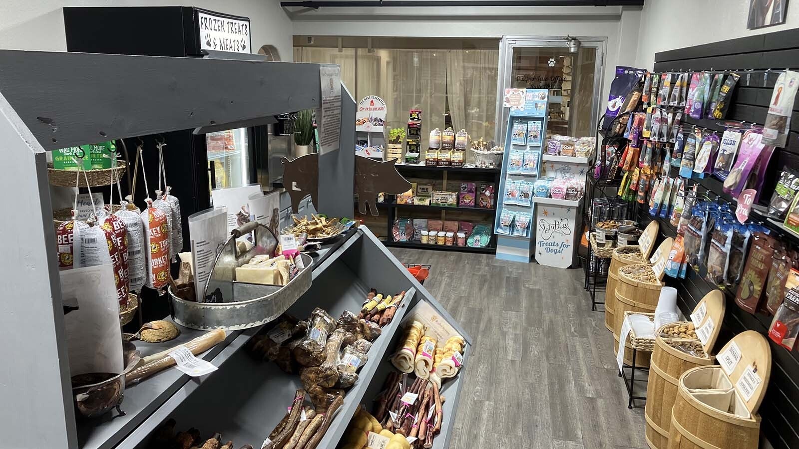 The Unleashed Dog Bakery packs a lot of products into its two rooms of space in the Wolcott Galleria.