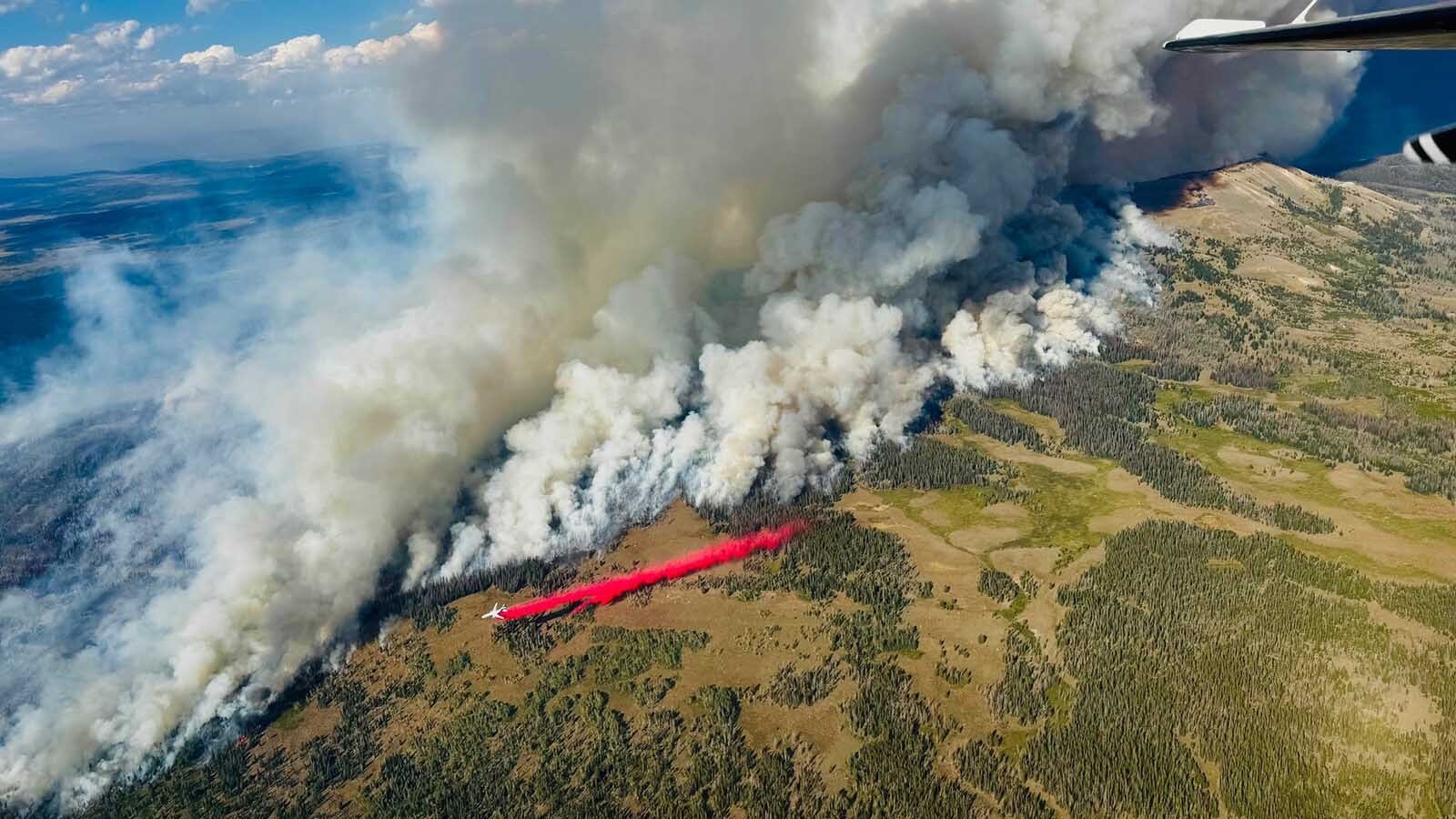 All homes and campsites within a 5-mile radius of the volatile Dollar Lake Fire in Sublette County have been evacuated as the blaze continues to spread out of control along the eastern side of the Green River.