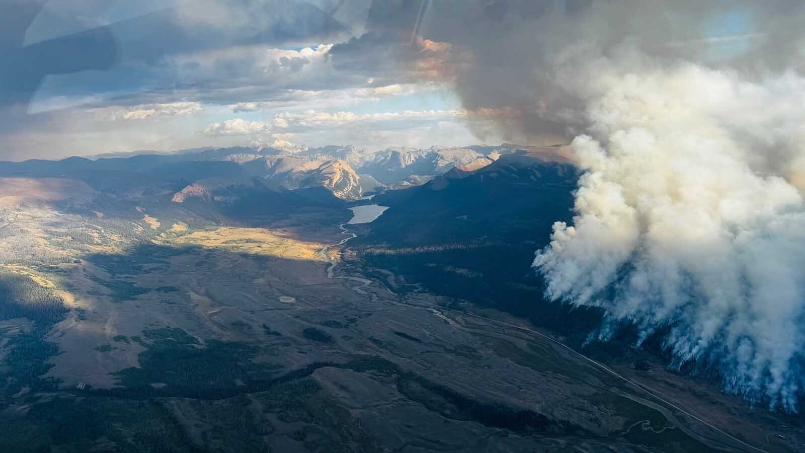 All homes and campsites within a 5-mile radius of the volatile Dollar Lake Fire in Sublette County have been evacuated as the blaze continues to spread out of control along the eastern side of the Green River.