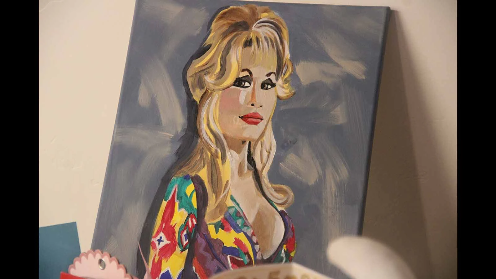 A painting of Dolly sat on the silent auction table, all proceeds to go to the Casper Youth Hub.