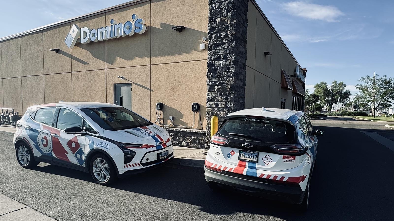 Domino's pizza franchises in Cheyenne have added Chevy Bolt electric delivery vehicles to their their fleet and plan to buy more.