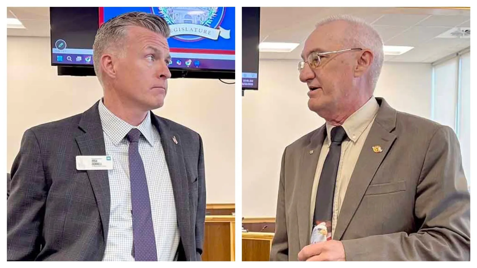 The Wyoming Business Council's biggest critic in the Legislature, Rep. Ken Pendergraft, right, was mostly relieved at a Wednesday audit report showing the Wyoming Business Council isn't hiding any bank accounts. But he still has questions, he says. Left, Wyoming Business Council CEO Josh Dorrell.