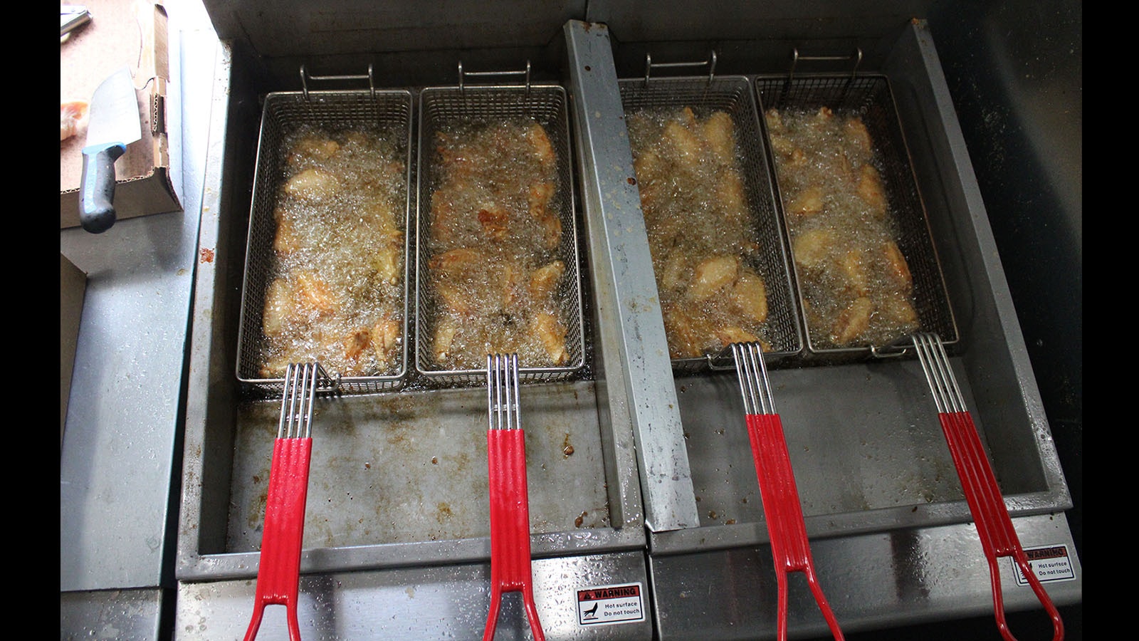 The fryers are full in one of the four Double Dubs trucks.
