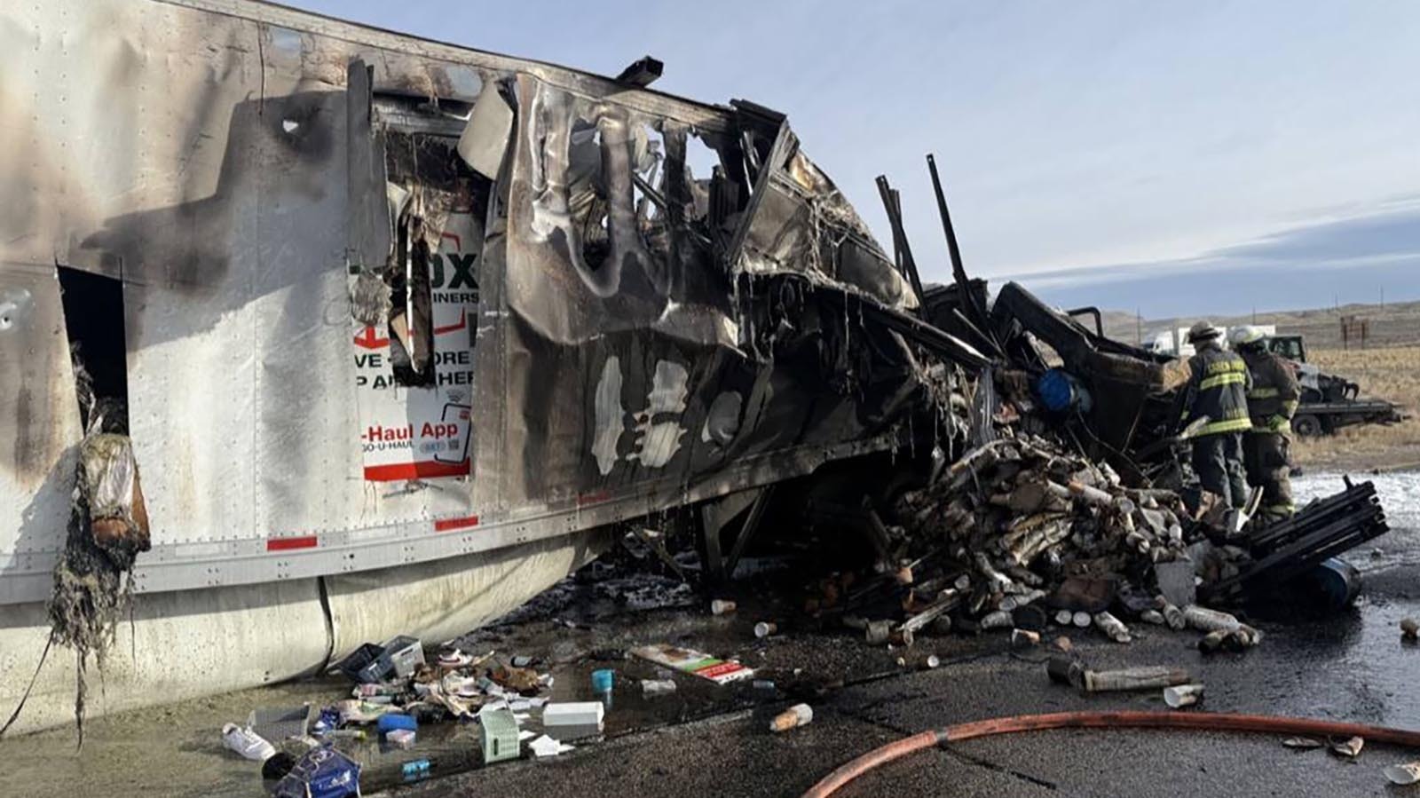 The two men killed Sunday when their semitrailer exploded on impact with another semi on I-80 near Green River were identified Wednesday as the father-son driving duo of Aleksey Fadun, 36, and Volodymyr Fadun, 74. They collided with another semi that was illegally parked on the interstate.