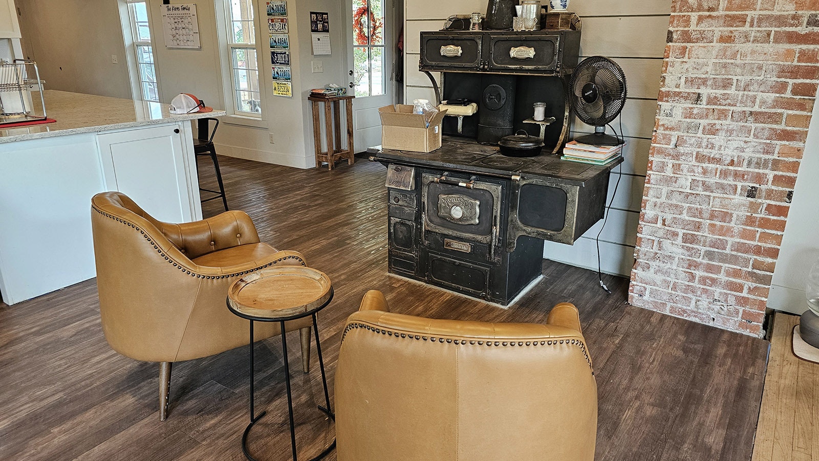 This stove came from Dayton, and is not original to this Montgomery Wards home, but it is period correct.