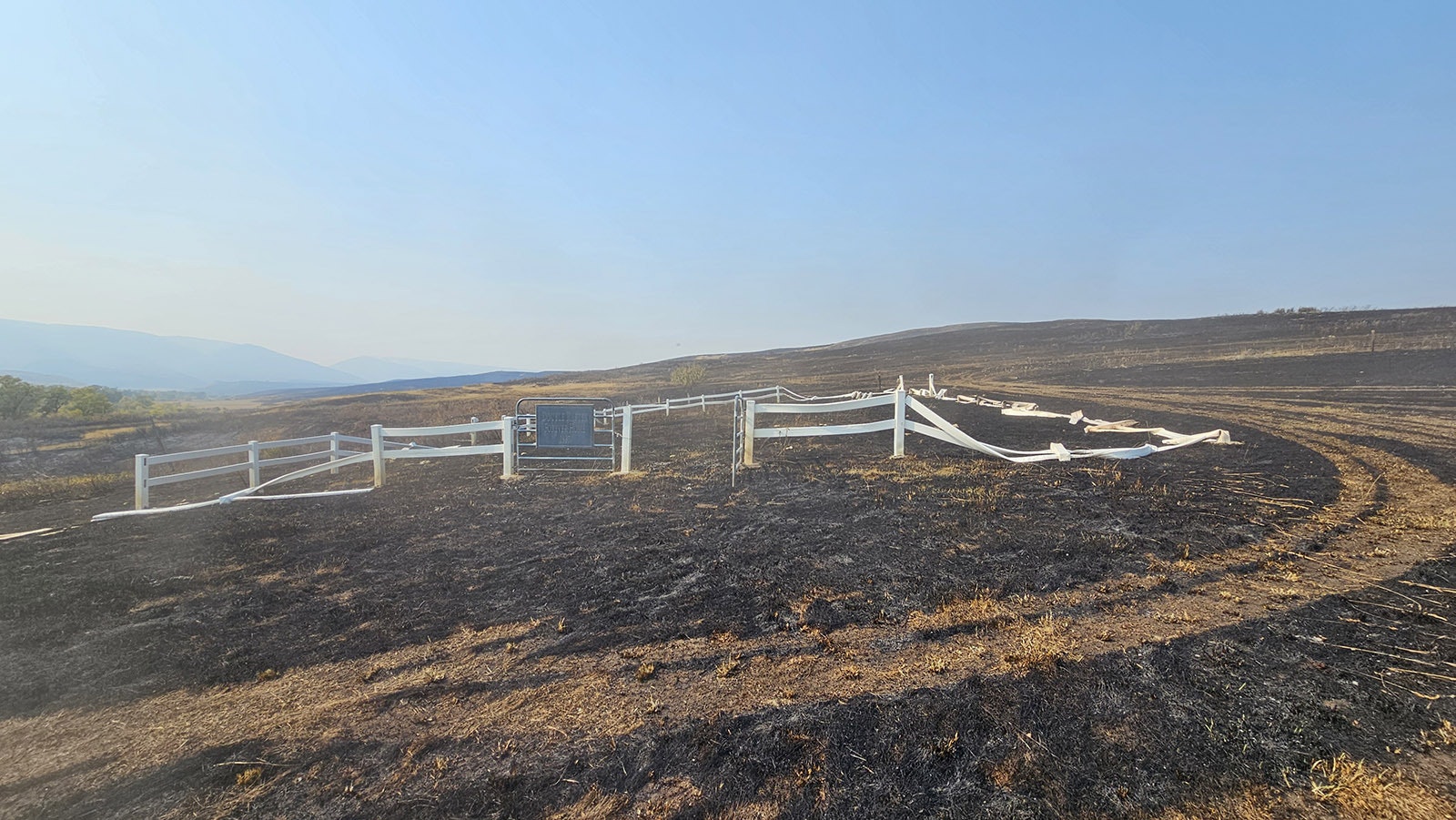 The family cemetery, which dates back to the late 1800s, burned up.