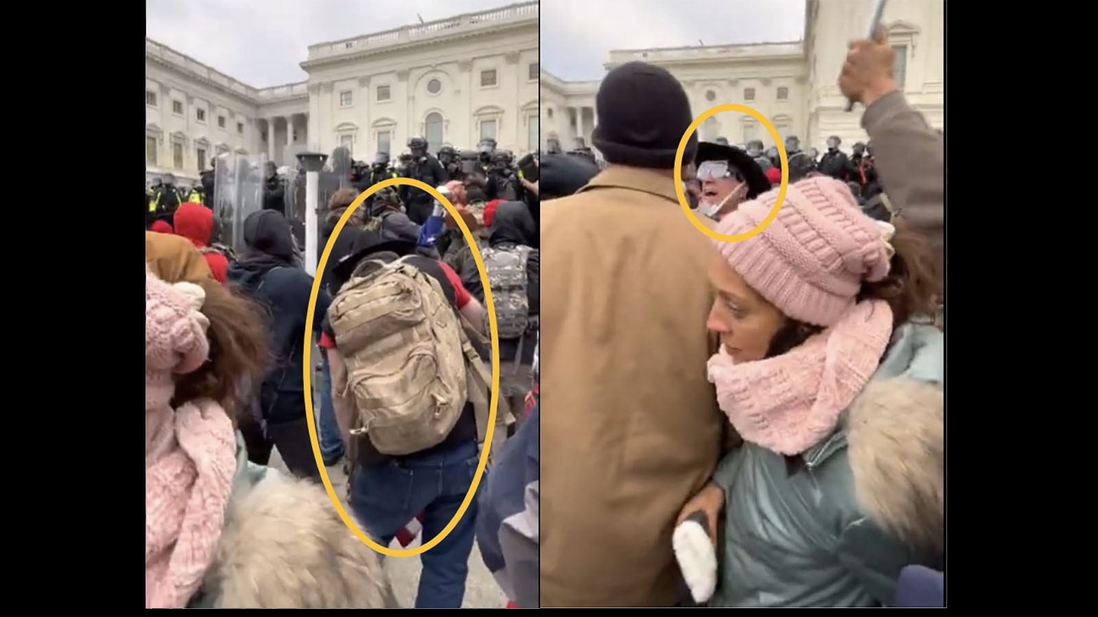 Images from the Jan. 6, 2021, Capitol riot the FBI says show Wyoming resident Douglas Harrington there.