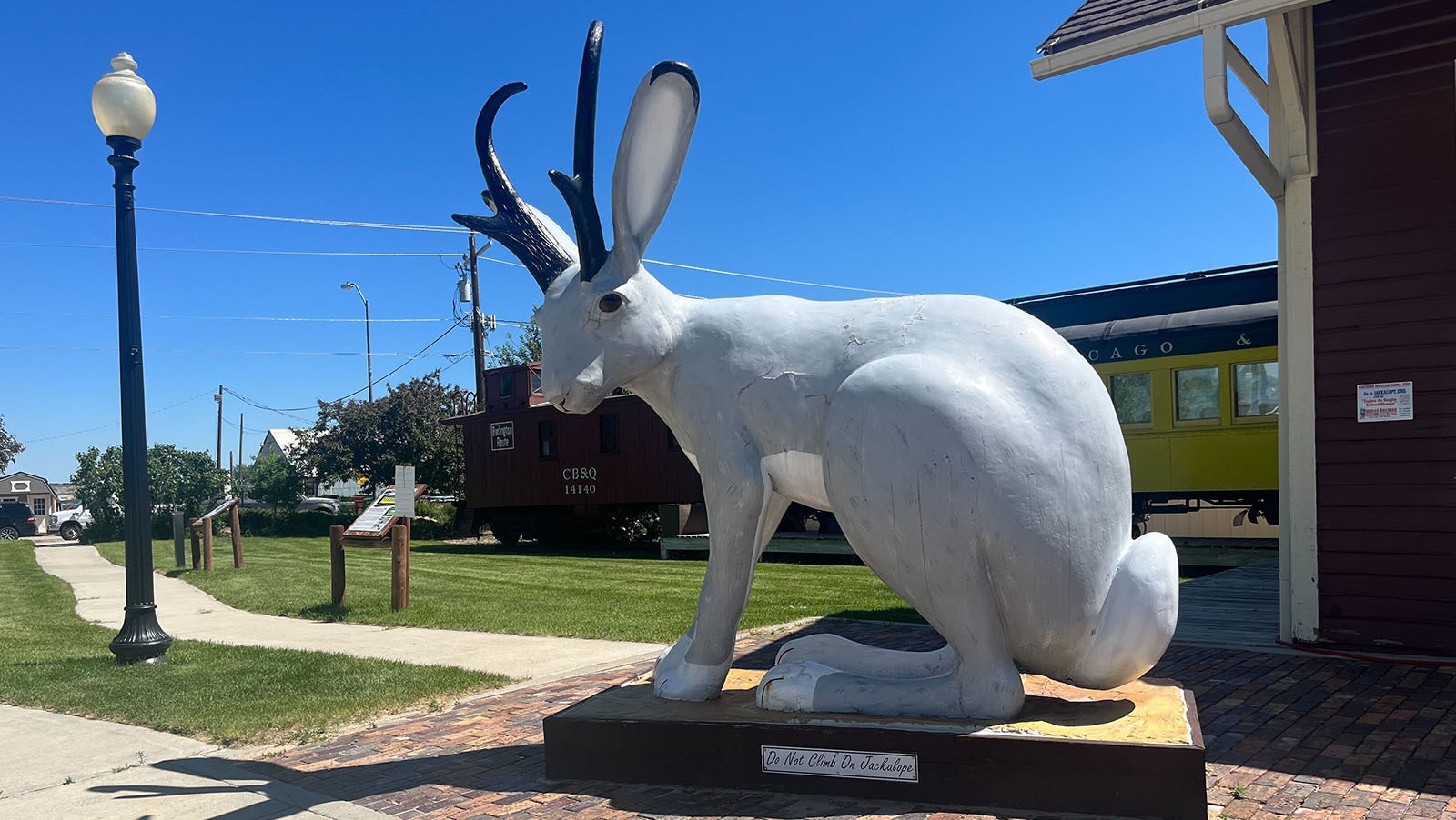 Douglas, Wyoming's dedication to the jackalope is on display around town.