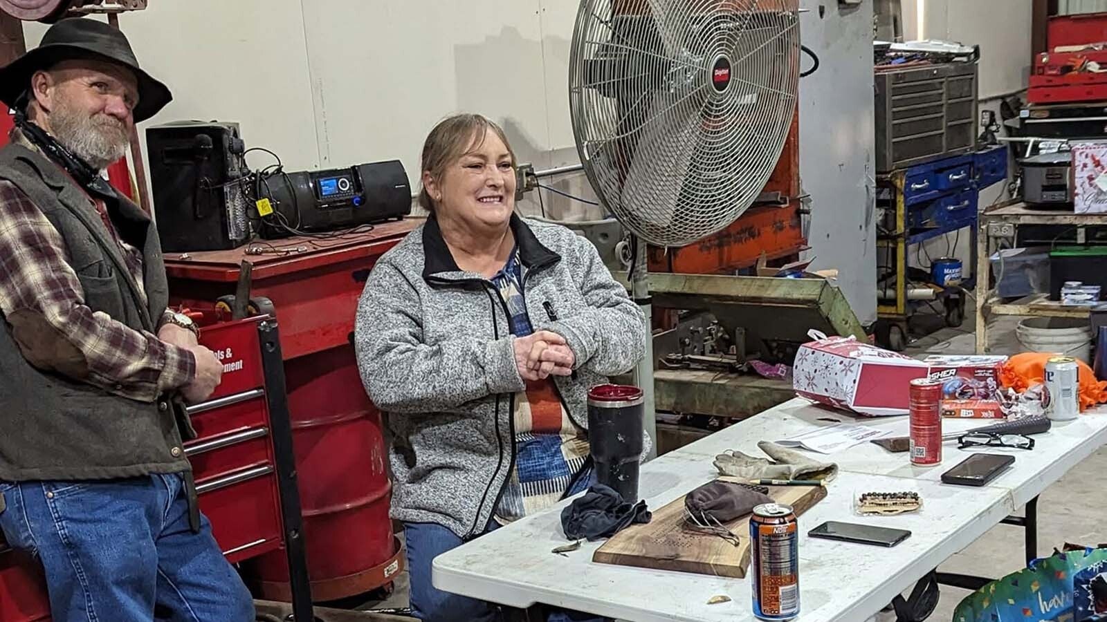 John and Judy Naughton have been displaced from their home after a fire swept through a shop and their home on Friday.