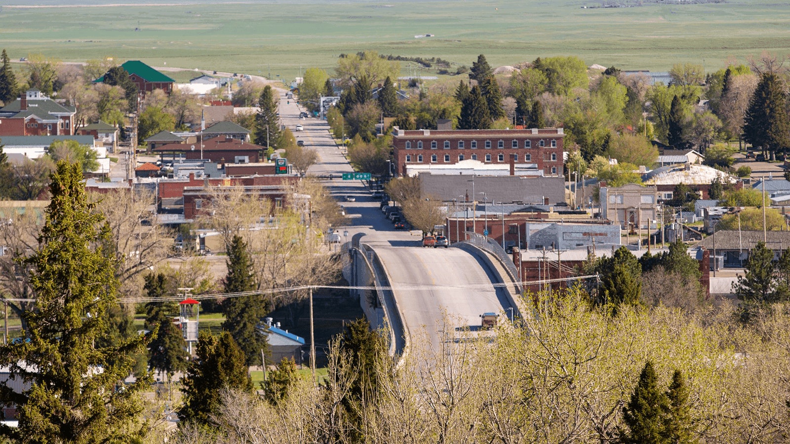 A view of downtown Lusk, Wyoming.