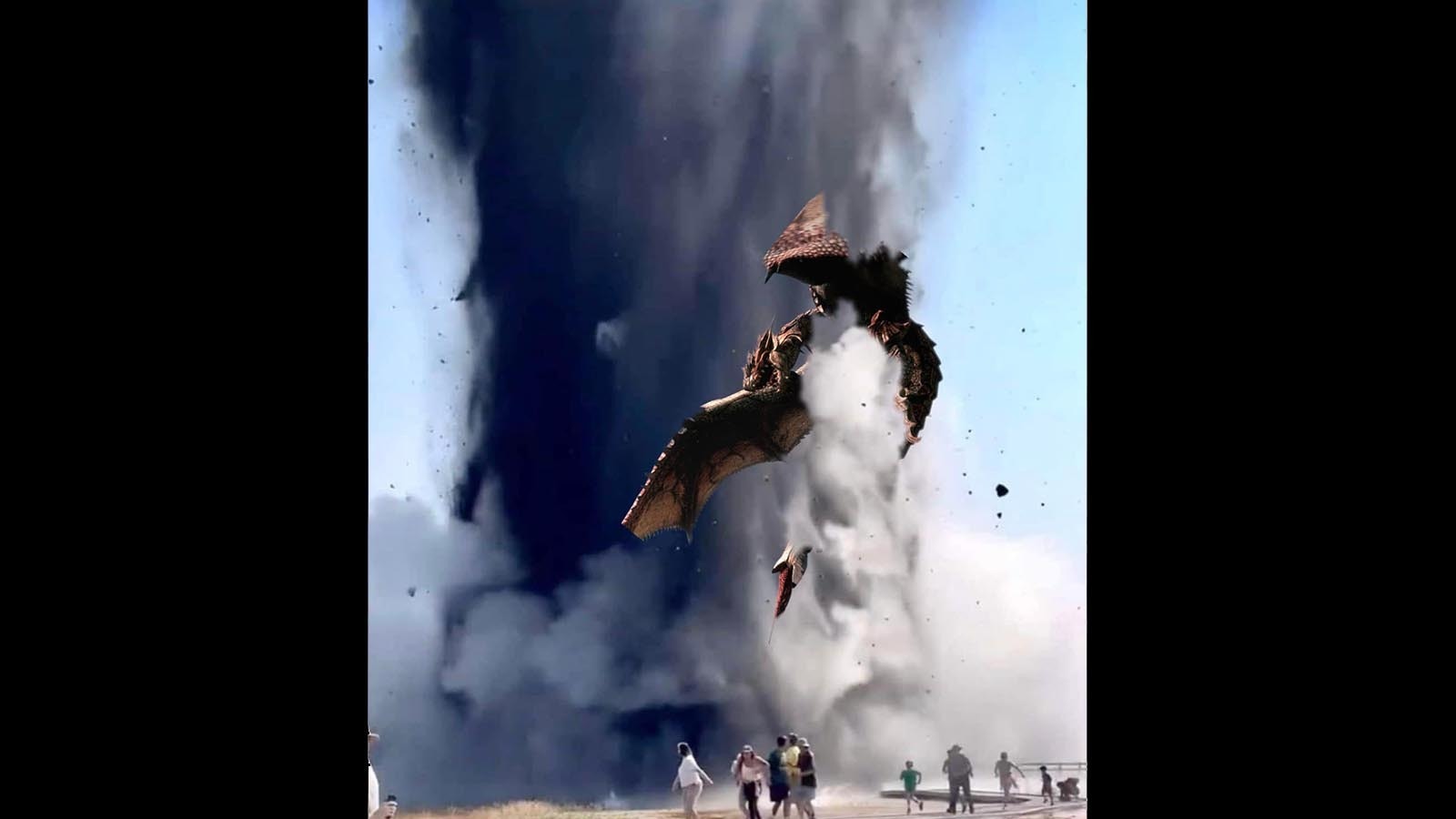 The day after the Black Diamond Pool in Yellowstone violently erupted, the satirical Caper Planet reported that a "Mysterious Creature Emerges from Yellowstone Eruption."