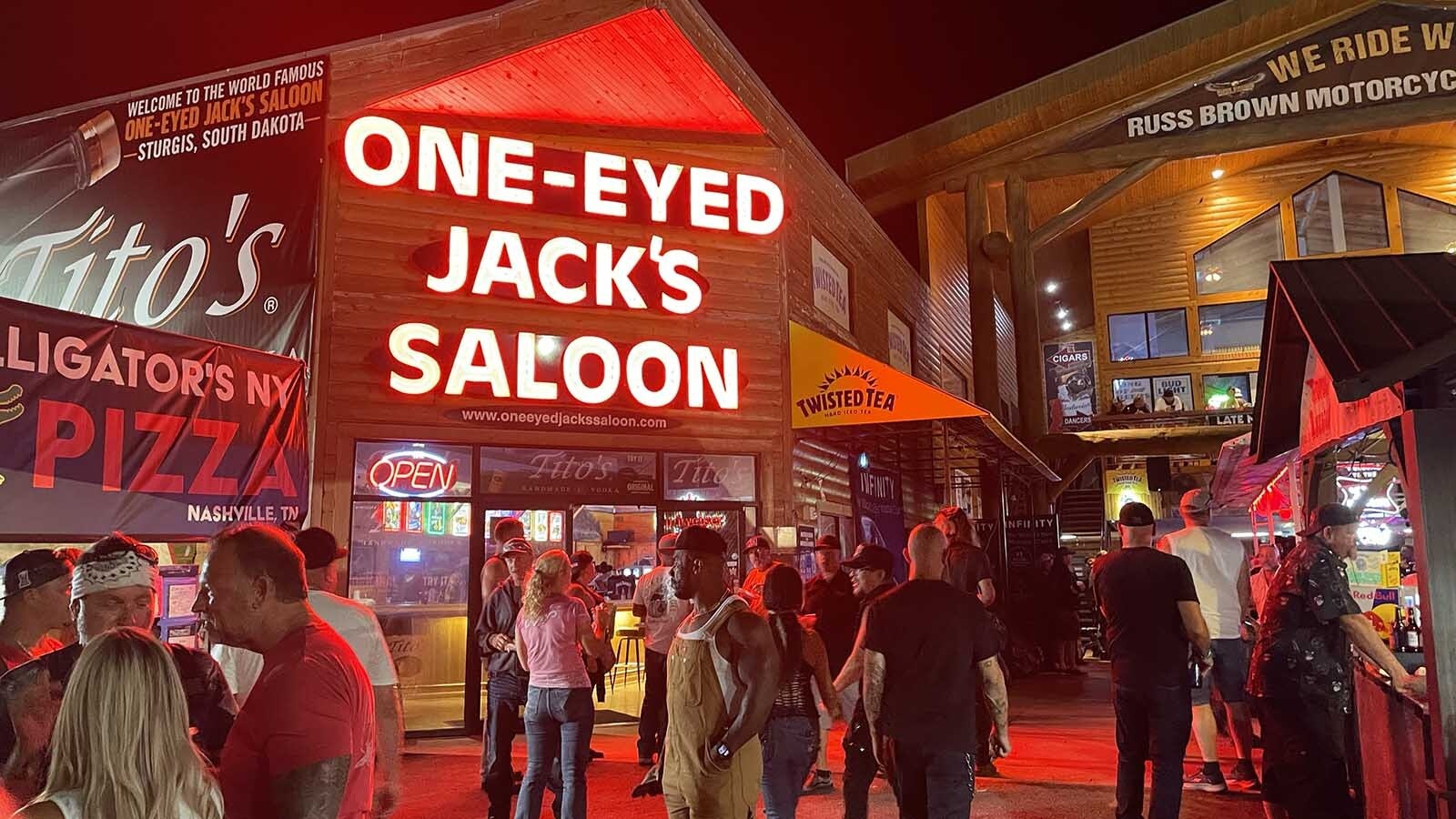 Bikers, Journalists and even cops — everyone gets red at One Eyed Jack’s Saloon during the Sturgis Motorcycle Rally.  The only thing that kills the buzz is some guy named “Insufficient Funds.”
