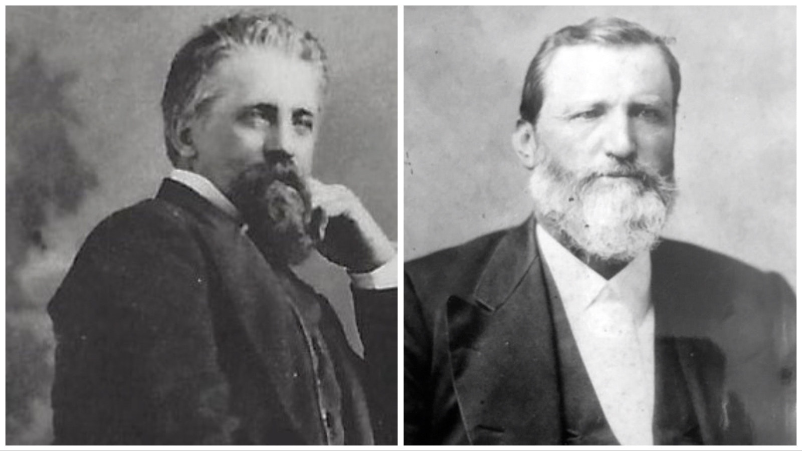 John Wylie "Bud" Driskill, left, and Col. Jesse Lincoln Driskill