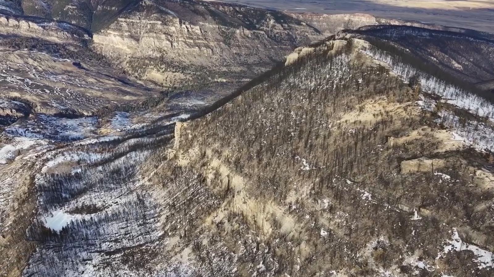 Wyoming photographer recently flew a drone over an area burned by the Elk Fire, Steamboat Rock and the Turkey Creek area of Tongue River Canyon. "The change is dramatic, stark, devastating," Doolin said in a post showing video of the area.