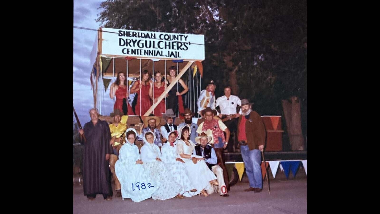 In 1982, the Dry Gulchers were brought back for the Centennial which this time included teenage can-can girls and the main attraction was the jail.
