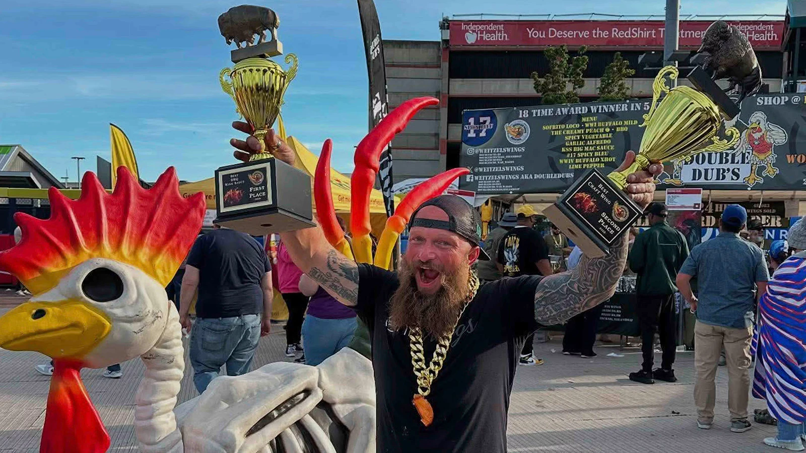 After winning four consecutive Buffalo Wings Festivals crowns, Laramie-based Weitzel's Wings — aka Double Dub's — has elected not to defend its titles at this year's competition.