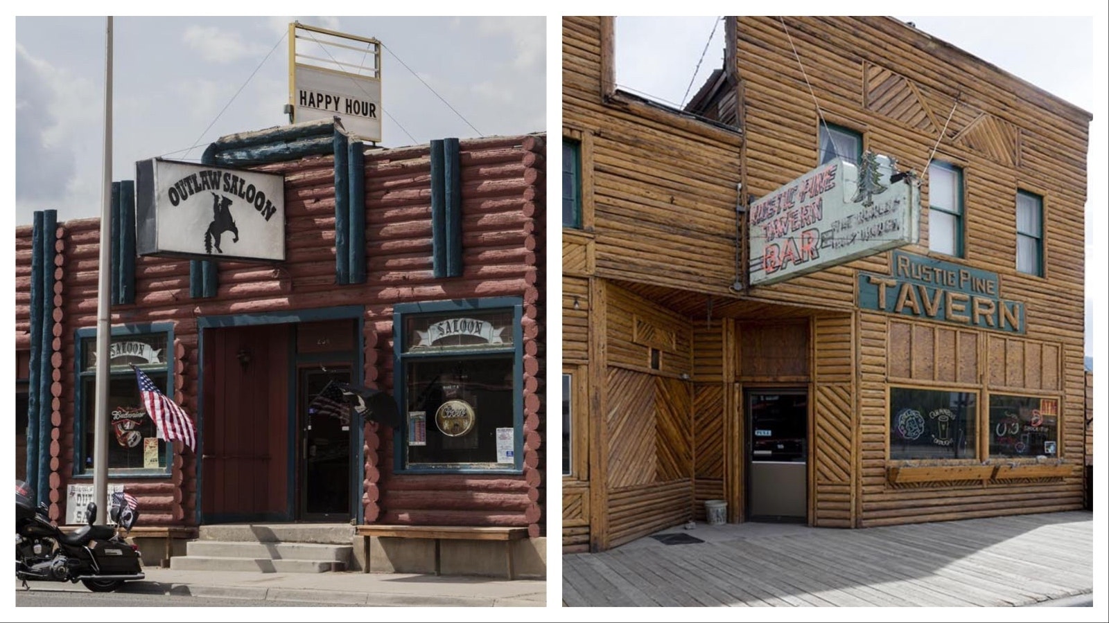 Dubois, Wyoming, has two bars. Both are on the main drag and categorically reflect their clientele. The Outlaw Saloon and the Rustic Pine Tavern are 255 yards from each other — and miles apart.