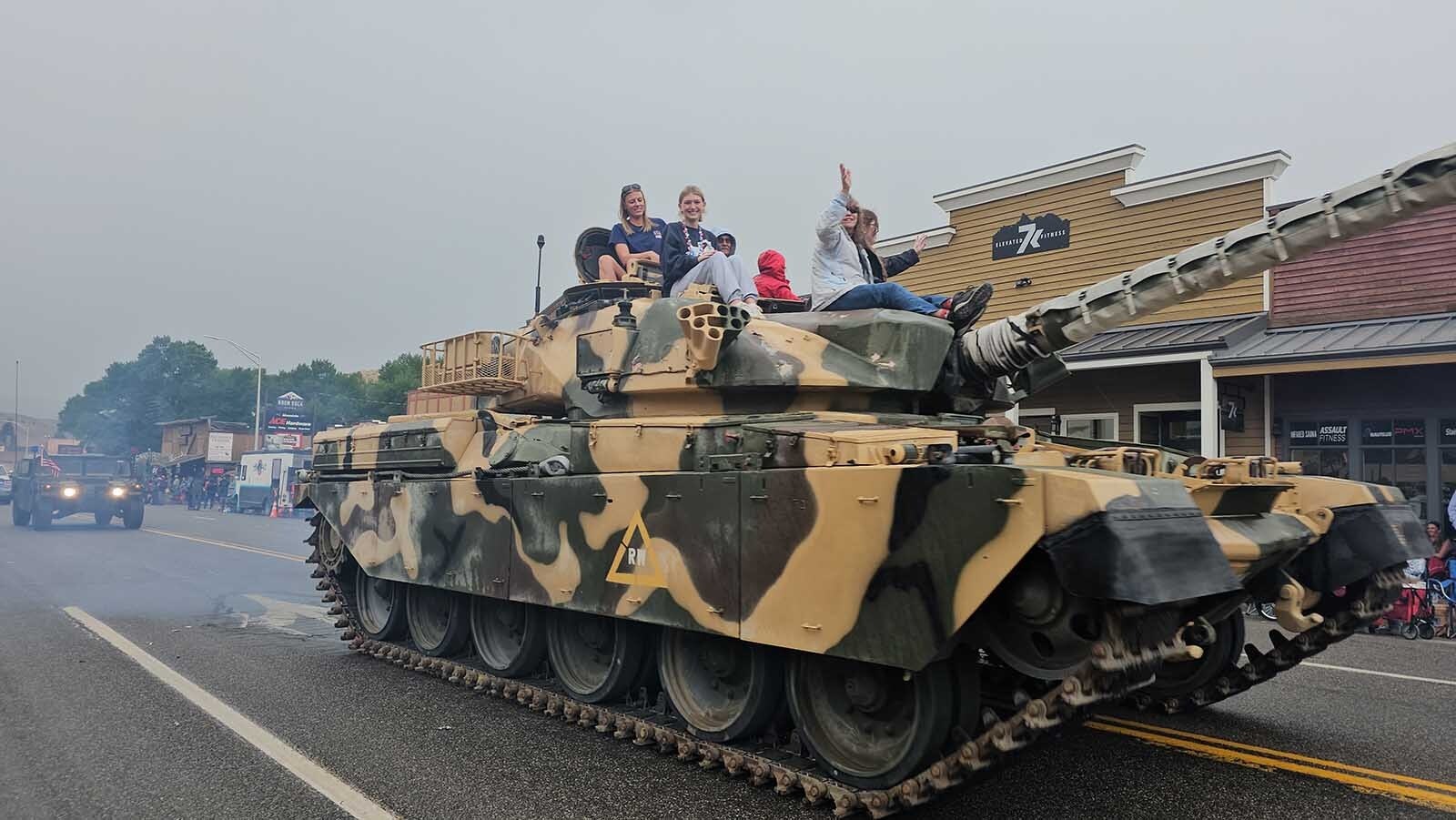 This military tank was part of Dubois Fourth of July parade.