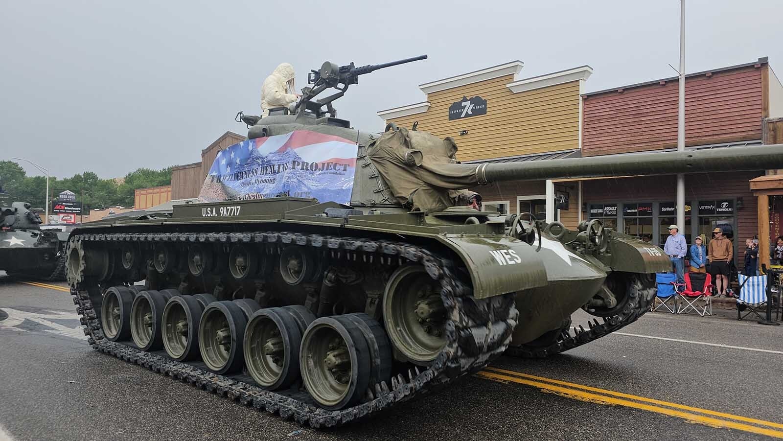 One of the military tanks that was part of Dubois 2025 Fourth of July parade.