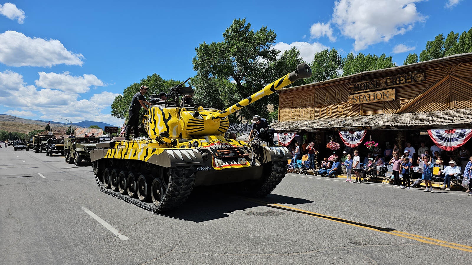 Military vehicles of all kinds — 30 different ones in all — are the star of the Dubois Fourth of July parade, drawing people from all over.