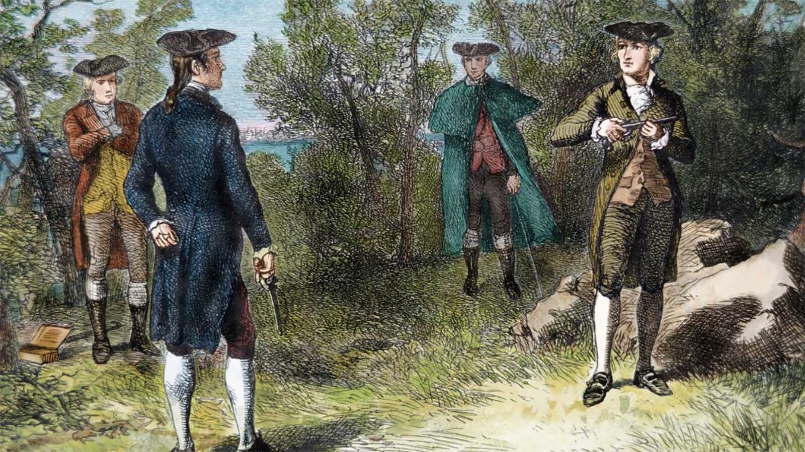 The duel between Alexander Hamilton and Aaron Burr remains the most famous in American history. Hamilton professed to hate dueling, but he reportedly participated in four other duels before his fatal showdown with Burr.