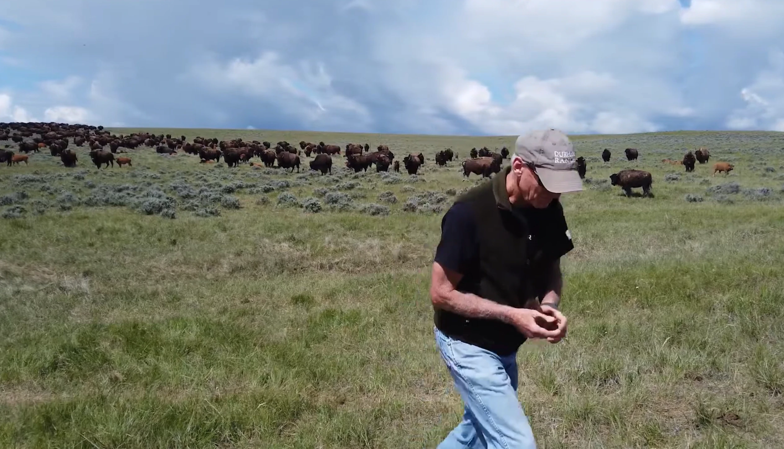Durham Bison Ranch co-owner John Flocchini III at the 55,000-acre ranch in northeast Wyoming.