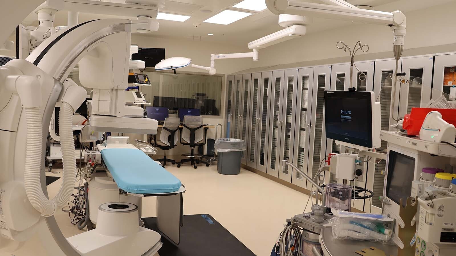 The hospital characterizes its new EP lab as “state-of-the-art” with imaging equipment that helps doctors insert catheters into veins that they can move to the heart as well as heart mapping equipment that shows the electrical impulses of the heart.