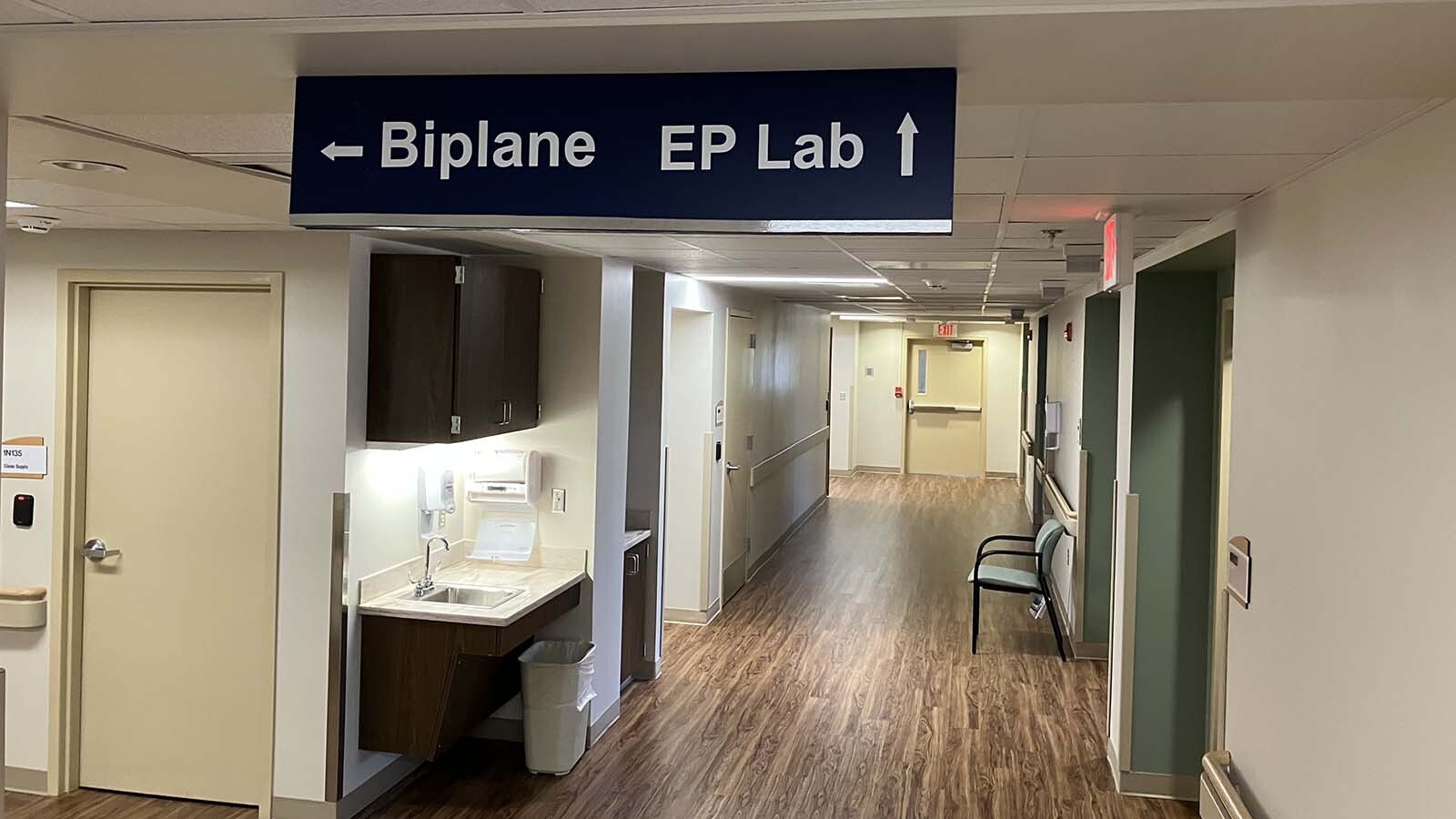 he EP lab includes a procedure room as well as a control room that is separated by glass.