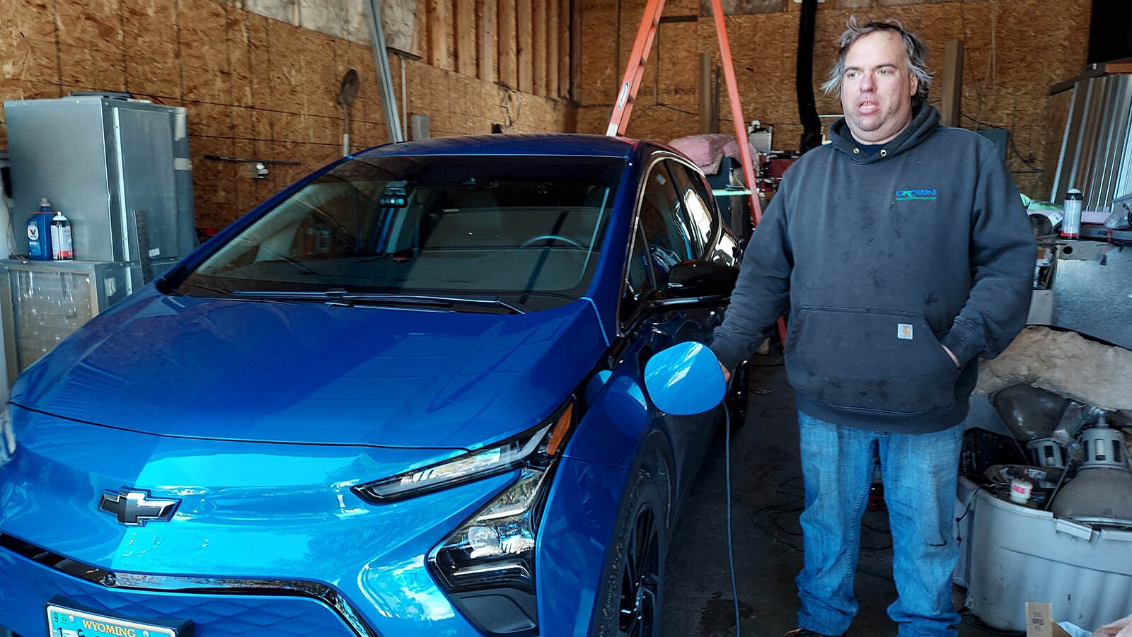 Robert Avery lives in Gillette, works for the coal industry and also drives an EV for Uber. He said the irony of driving an EV around the coal capital of the nation isn't lost on him, but that it's a great conversation starter and people are usually surprised when they ride in his EV.