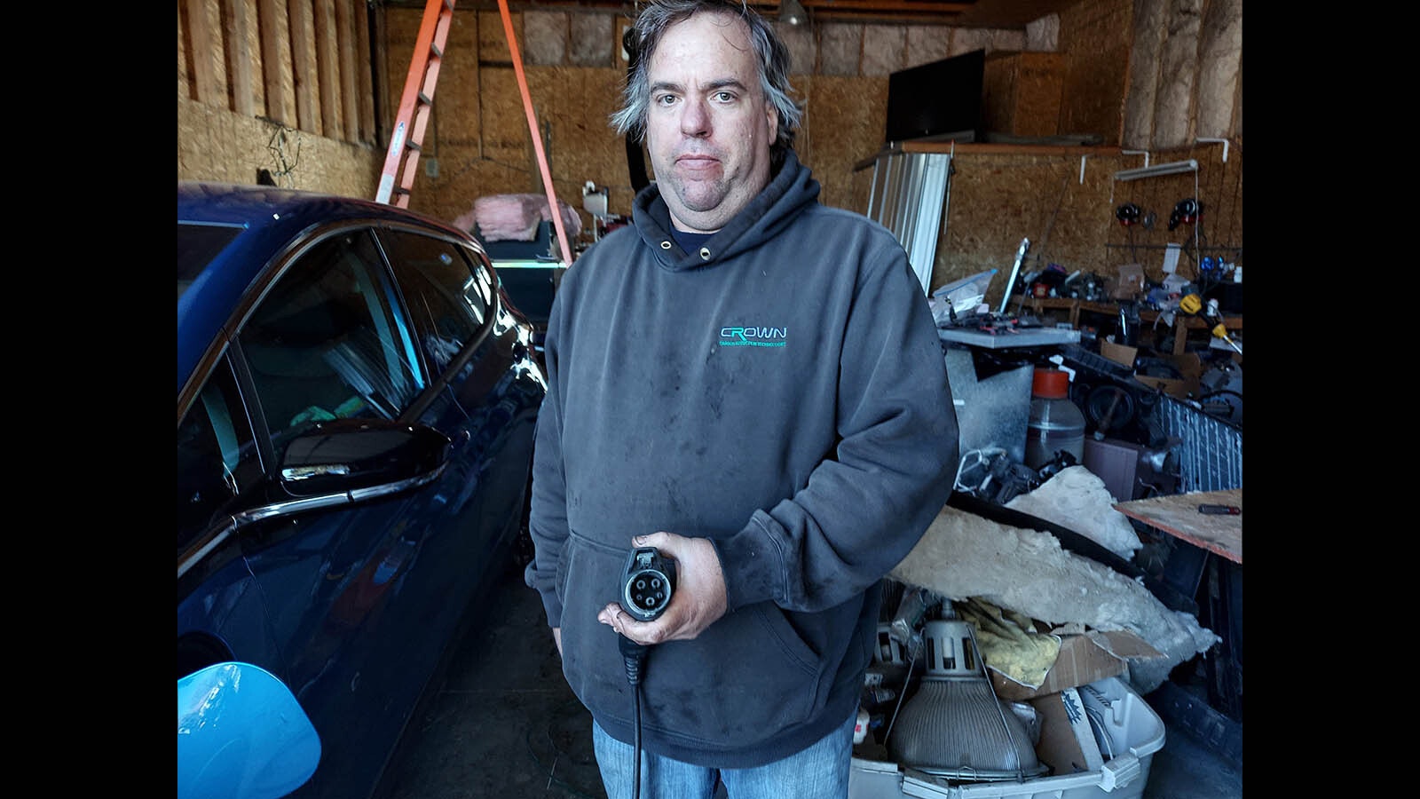 Robert Avery lives in Gillette, works for the coal industry and also drives an EV for Uber. He said the irony of driving an EV around the coal capital of the nation isn't lost on him, but that it's a great conversation starter and people are usually surprised when they ride in his EV.