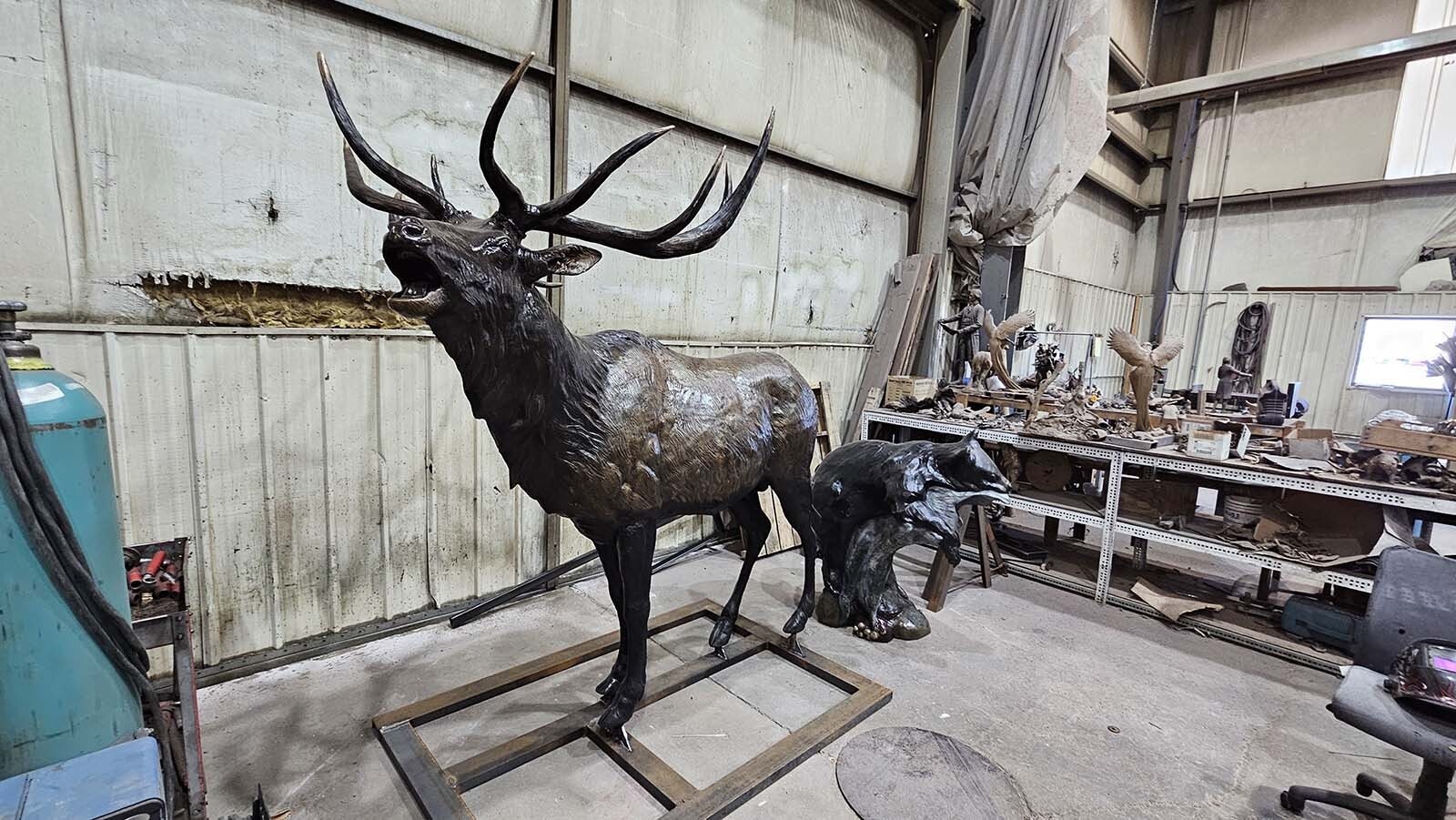A finished bronze, cast at the Eagle Bronze foundry in Lander.