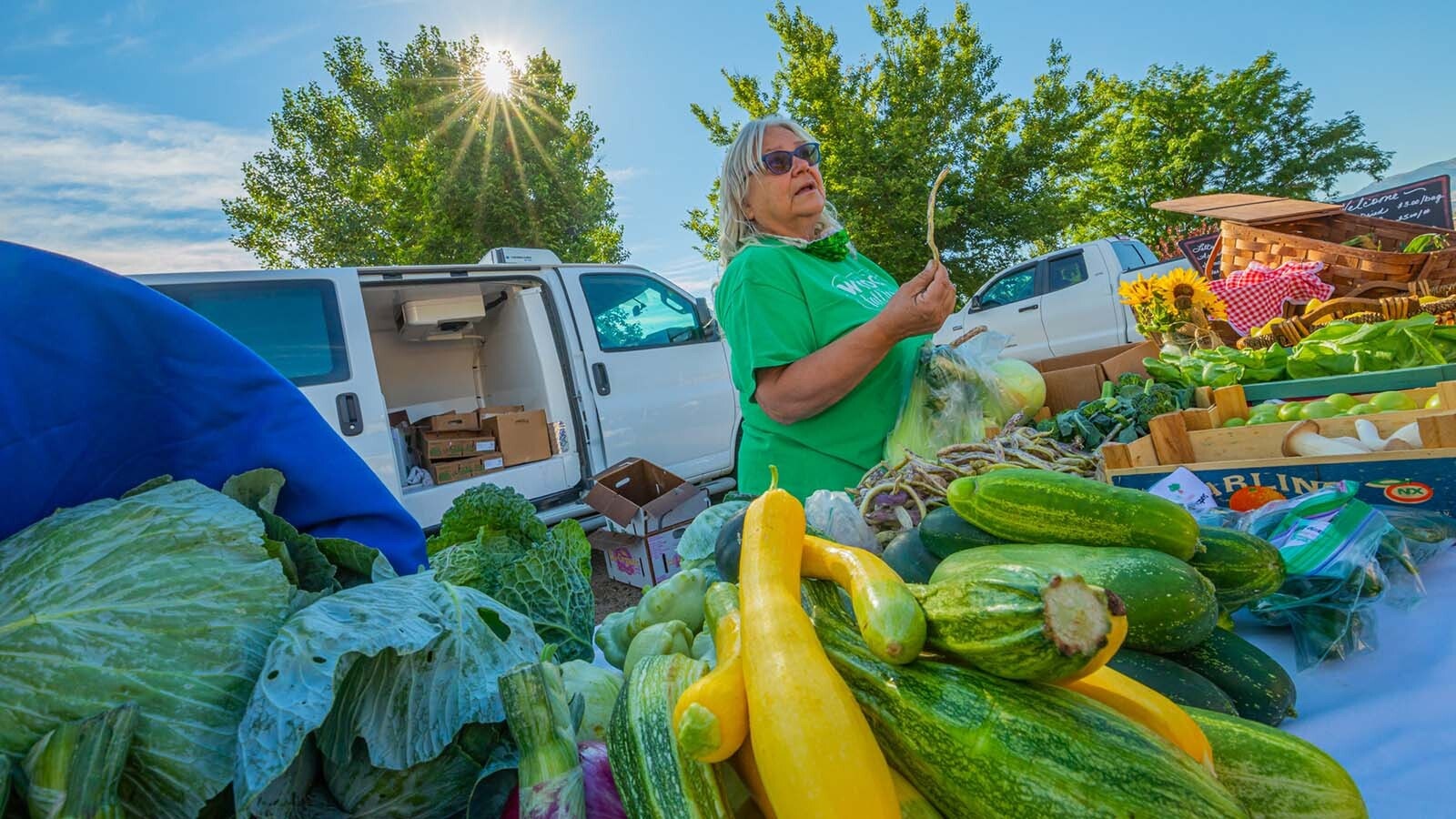 LeAnn Miller surveys an abundance of produce for Eat Wyoming.