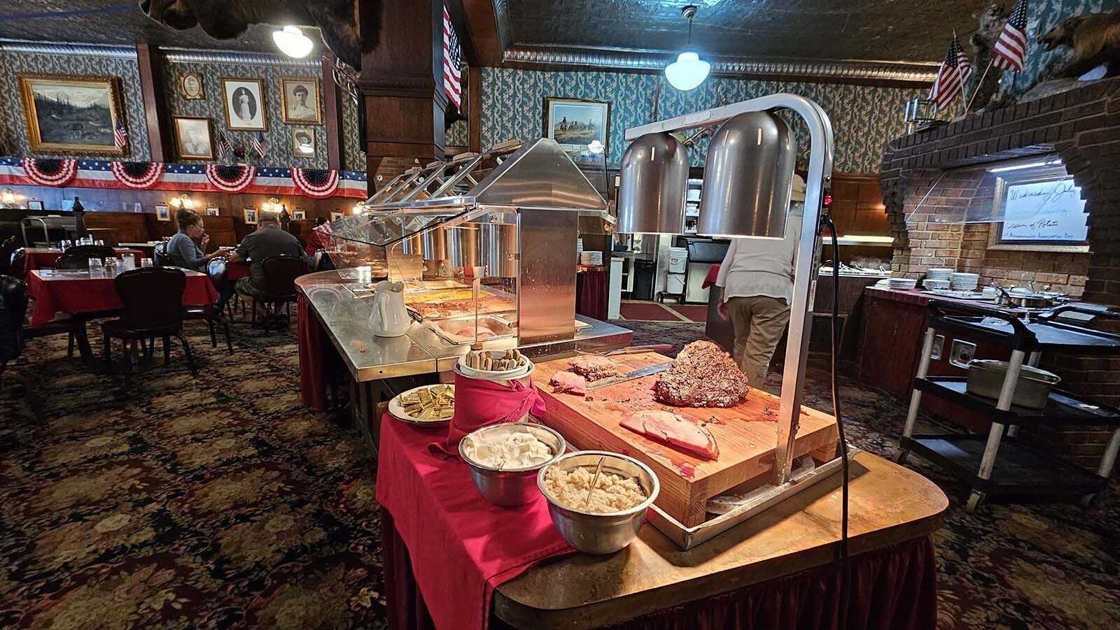 Those wanting to eat like Buffalo Bill Cody can do so at the famous prime rib dinner served at Cody's Irma Hotel.