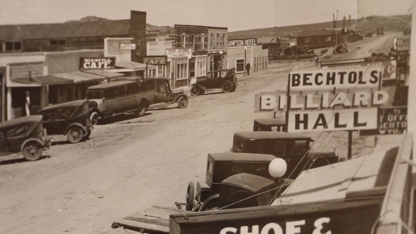 A photo in Edgerton’s town hall shows the early beginnings of the town.