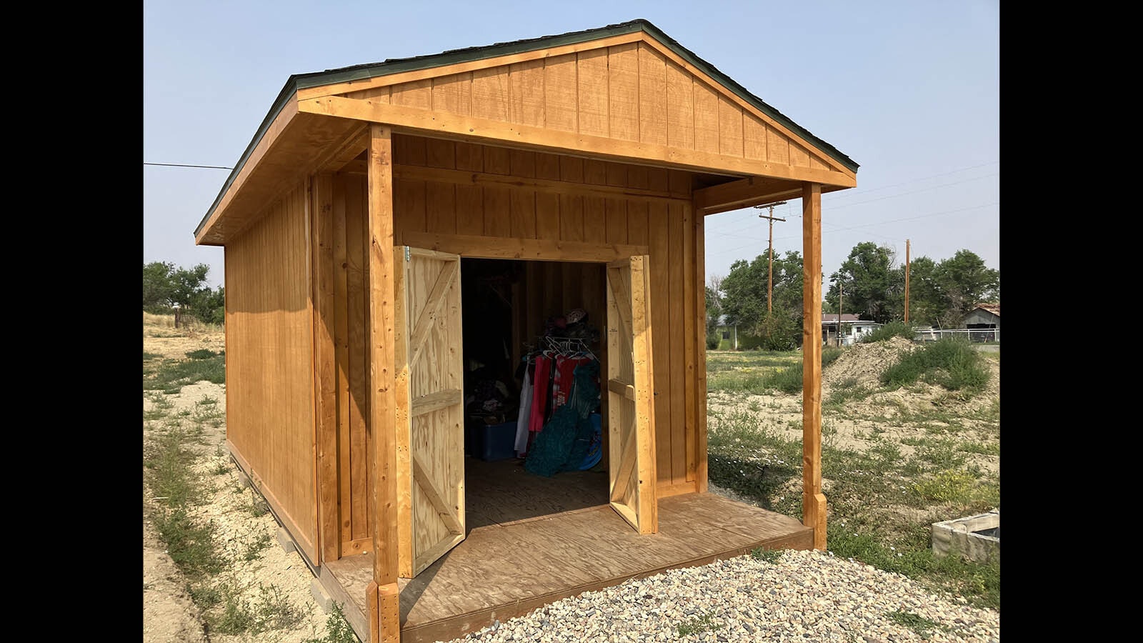 The town of Edgerton recently erected a “Share Shed” that allows residents to donate clothes, tools, books and other times and others to come and freely take and use them.