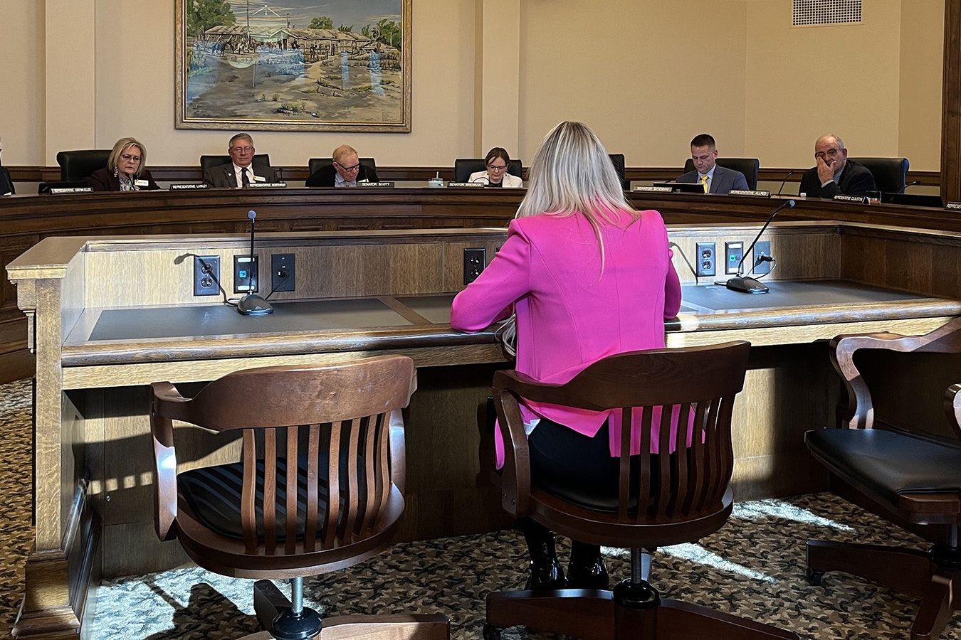 Wyoming Superintendent of Public Instruction Megan Degenfelder testifies for the Joint Education Committee about parental notification by schools.