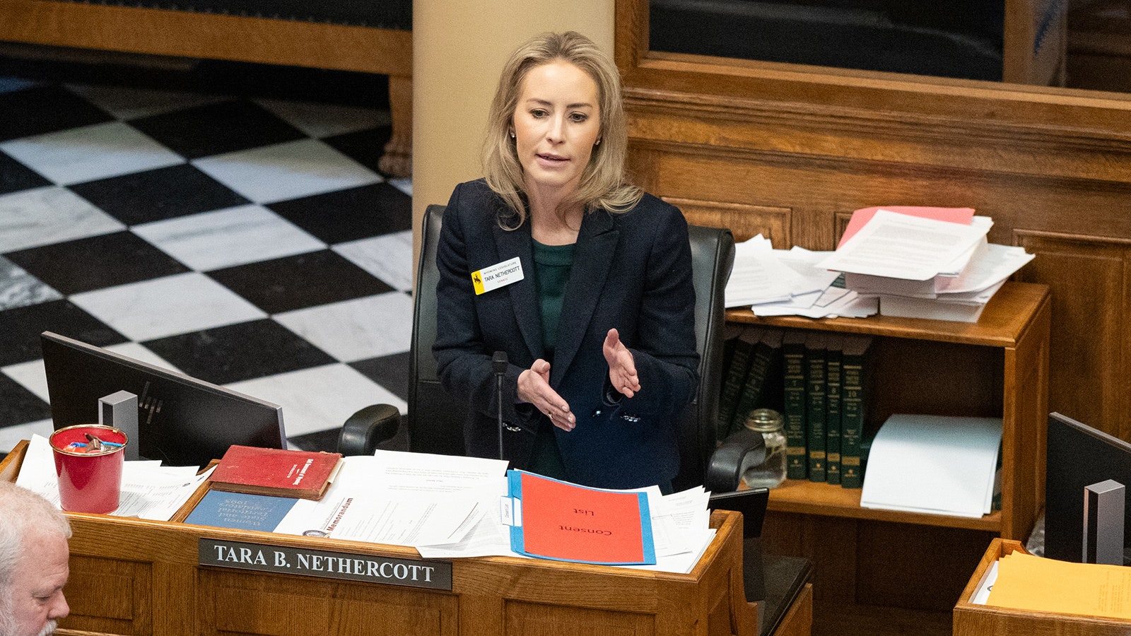 It’s Majority Floor Leader Sen. Tara Nethercott’s call to decide the order of bills and to call for adjournment each day, so it was her call to let the election bills die.