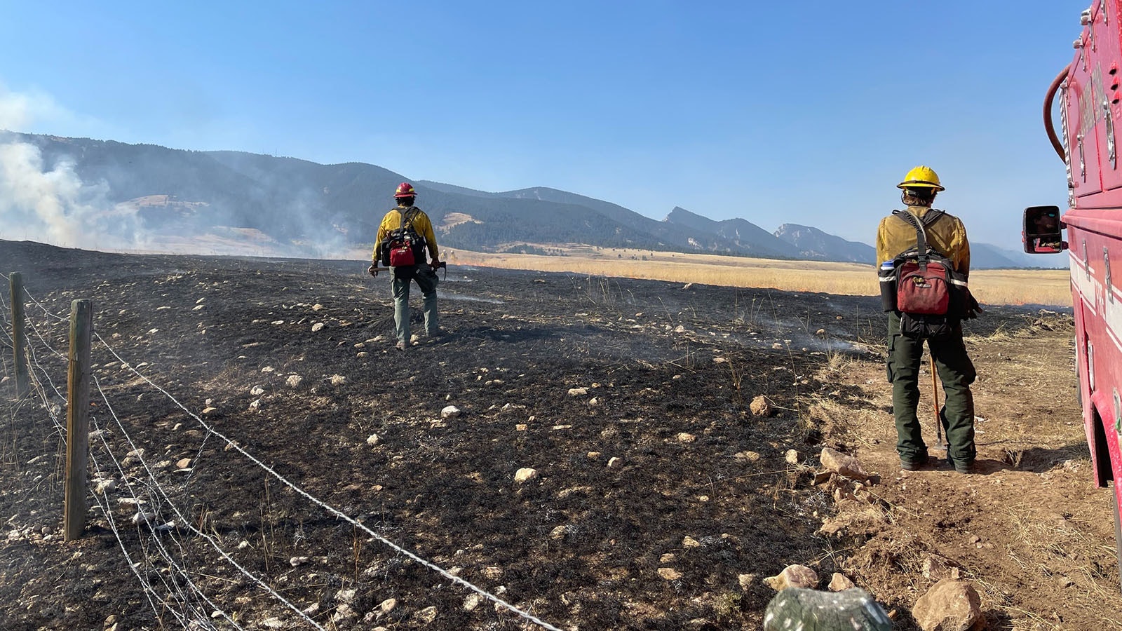 Strategic burning efforts meant to slow the progress of the Elk Fire.