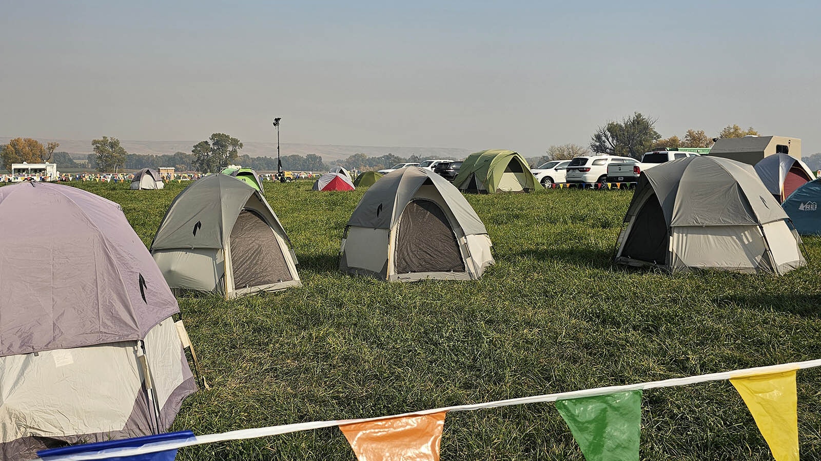 Tents in the Overhead area of camp are positioned nearby the administrative offices, in case personnel have to get up in the middle of the night.